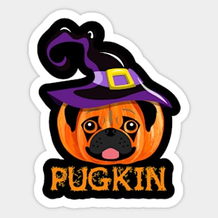 Pugkin Pumpin Halloween Sticker